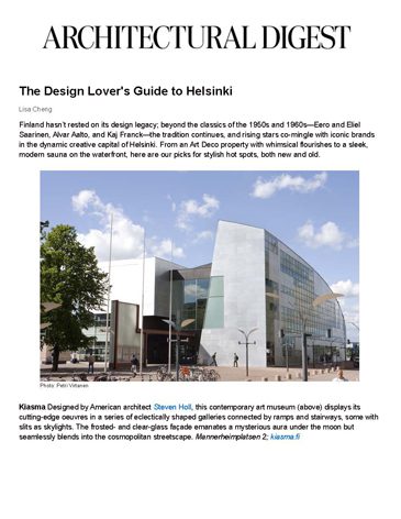 STEVEN HOLL ARCHITECTS - The Design Lover's Guide to Helsinki